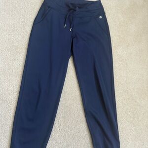 Lilly Pulitzer Navy Performance Leggings with Gold Logo